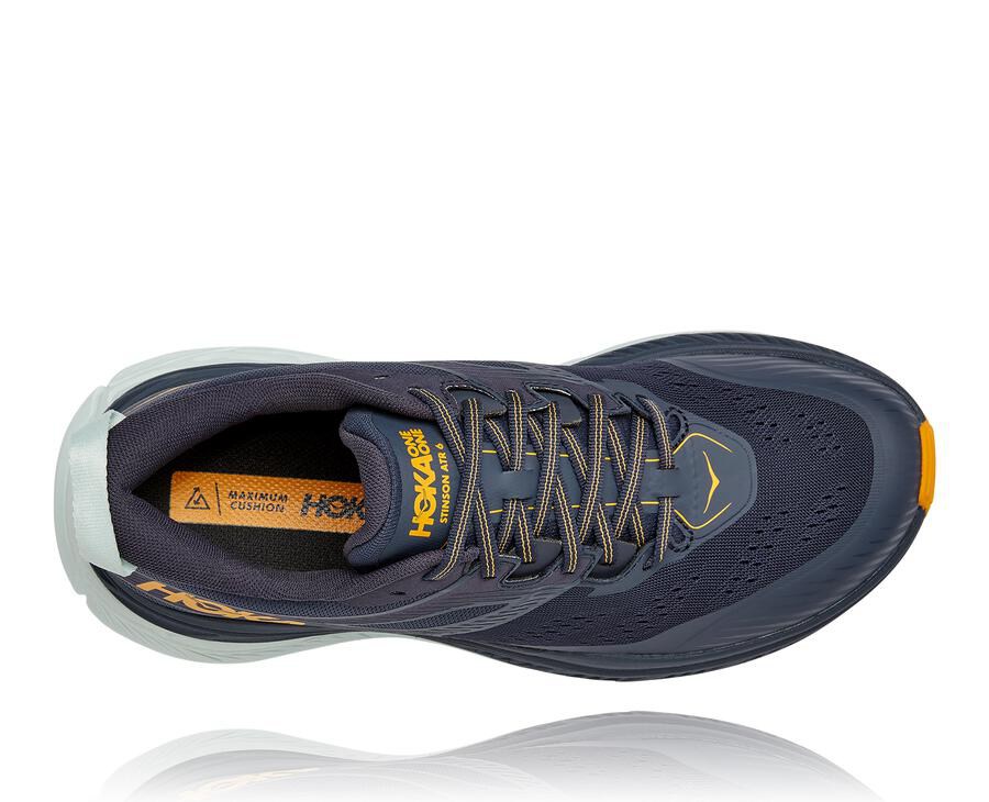 Tenis Trail Hoka One One Masculino Azul Marinho/Branco - Stinson Atr 6 - 865-JAMRIY